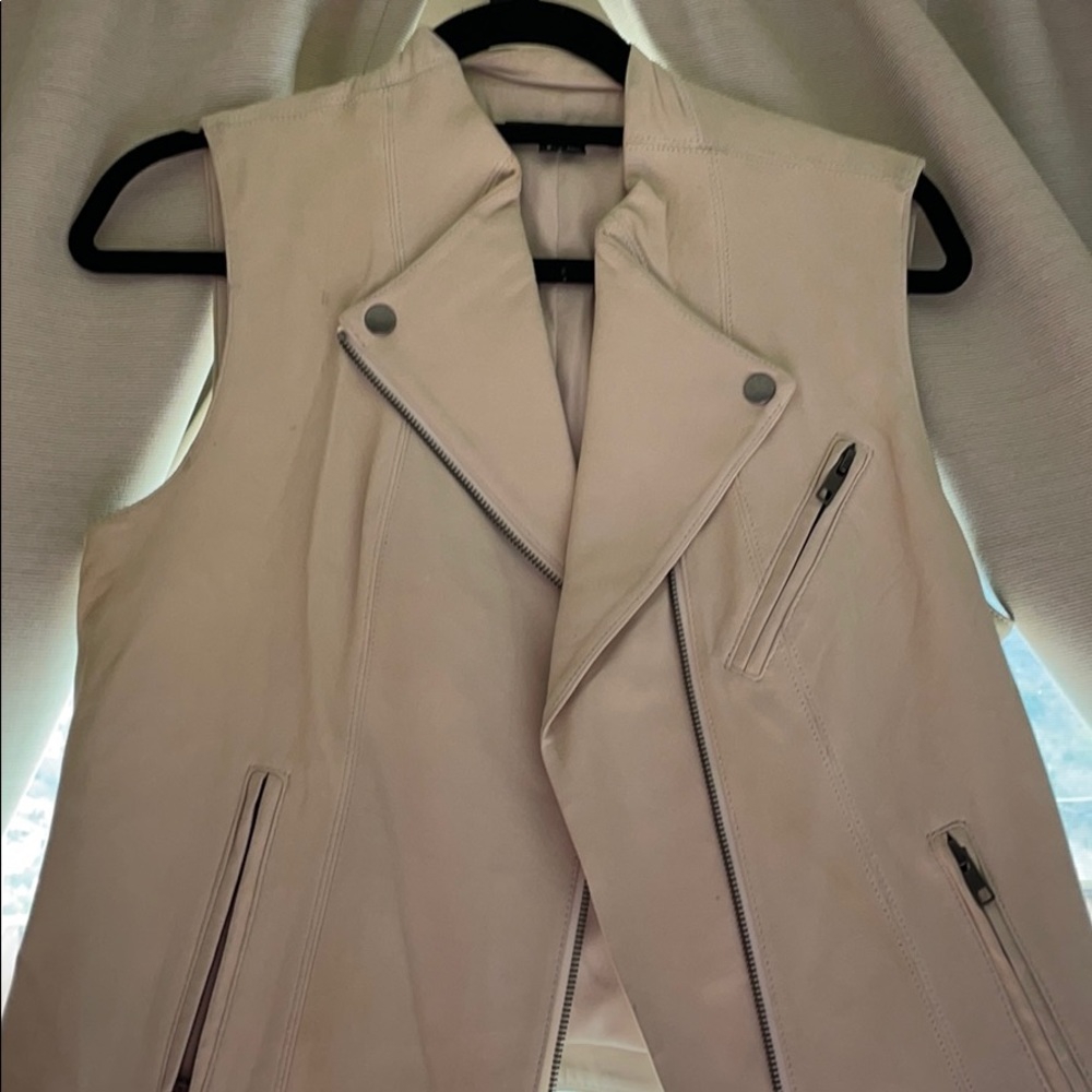 Leather theory vest